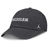 Men's Jordan Brand Anthracite Michigan Wolverines Club Adjustable Hat