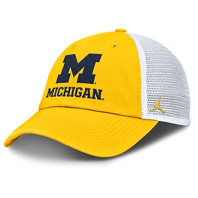 Men's Jordan Brand Maize/White Michigan Wolverines Club Trucker Adjustable Hat