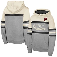 Youth Mitchell & Ness  Cream Philadelphia Phillies Head Coach Pullover Hoodie