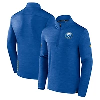 Men's Fanatics  Heather Royal Buffalo Sabres Authentic Pro Lightweight Quarter-Zip Pullover