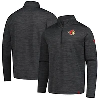 Men's Fanatics  Heather Charcoal Ottawa Senators Authentic Pro Lightweight Quarter-Zip Pullover
