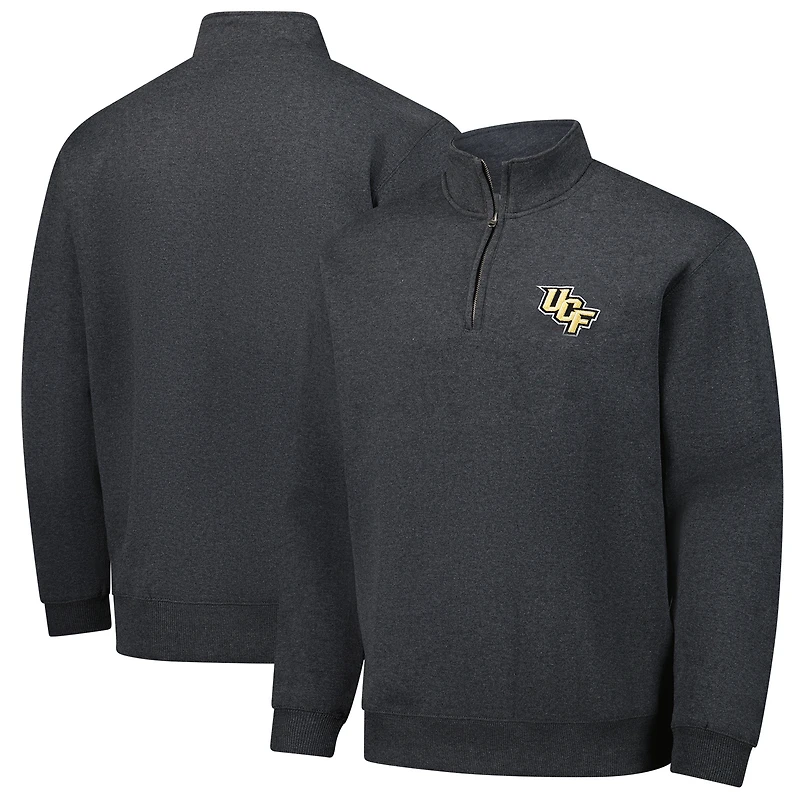 Men's Heather Charcoal UCF Knights Premium Fleece Quarter-Zip Pullover