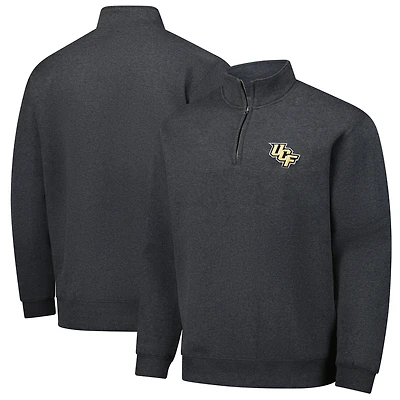 Men's Heather Charcoal UCF Knights Premium Fleece Quarter-Zip Pullover