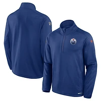 Men's Fanatics Royal Edmonton Oilers Authentic Pro Rink Quarter-Zip Top