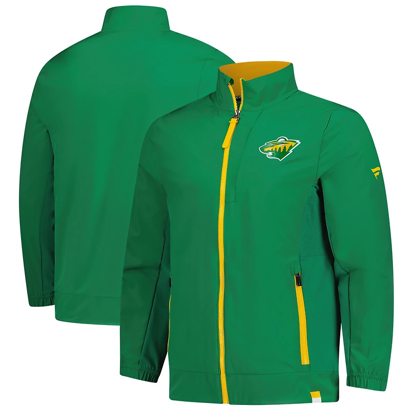 Men's Fanatics Kelly Green Minnesota North Stars Woven Rink Full-Zip Jacket