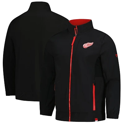 Men's Fanatics  Black Detroit Red Wings Authentic Pro Rink Coaches Full-Zip Jacket