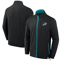 Men's Fanatics  Black San Jose Sharks Authentic Pro Rink Coaches Full-Zip Jacket