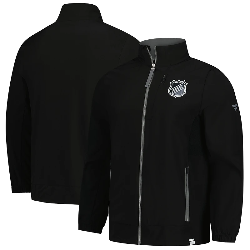 Men's Fanatics Black NHL Authentic Pro Rink Coaches Full-Zip Jacket
