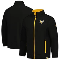 Men's Fanatics  Black Pittsburgh Penguins Authentic Pro Rink Coaches Full-Zip Jacket