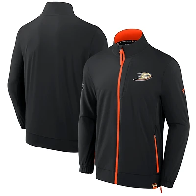 Men's Fanatics  Black Anaheim Ducks Authentic Pro Rink Coaches Full-Zip Jacket