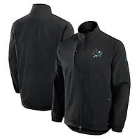 Men's Fanatics  Black San Jose Sharks Authentic Pro Rink Coaches Full-Zip Jacket