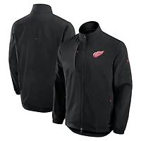 Men's Fanatics  Black Detroit Red Wings Authentic Pro Rink Coaches Full-Zip Jacket