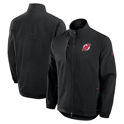 Men's Fanatics  Black New Jersey Devils Authentic Pro Rink Coaches Full-Zip Jacket