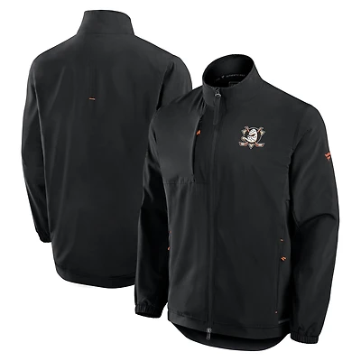 Men's Fanatics  Black Anaheim Ducks Authentic Pro Rink Coaches Full-Zip Jacket