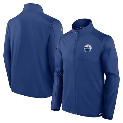 Men's Fanatics Royal Edmonton Oilers Authentic Pro Rink Fleece Full-Zip Jacket