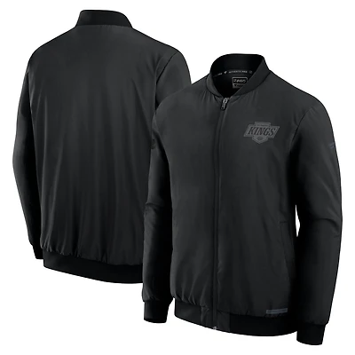 Men's Fanatics Black Los Angeles Kings Pro Road Full-Zip Bomber Jacket