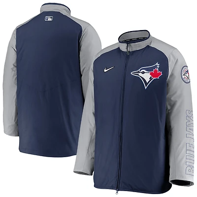 Men's Nike Navy Toronto Blue Jays Baseball Dugout Raglan Full-Zip Jacket