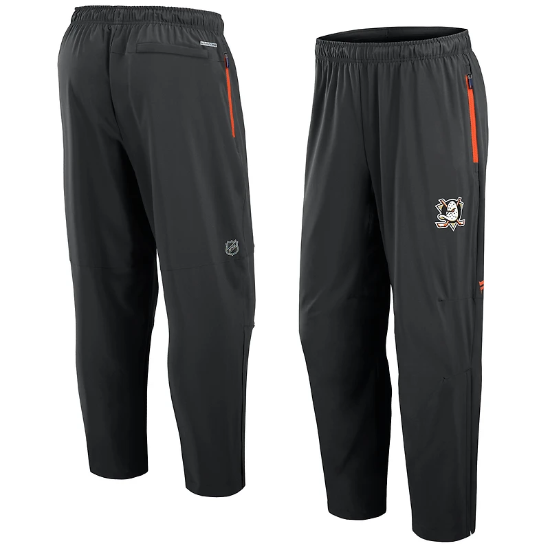 Men's Fanatics Black Anaheim Ducks Authentic Pro Rink Coaches Pants