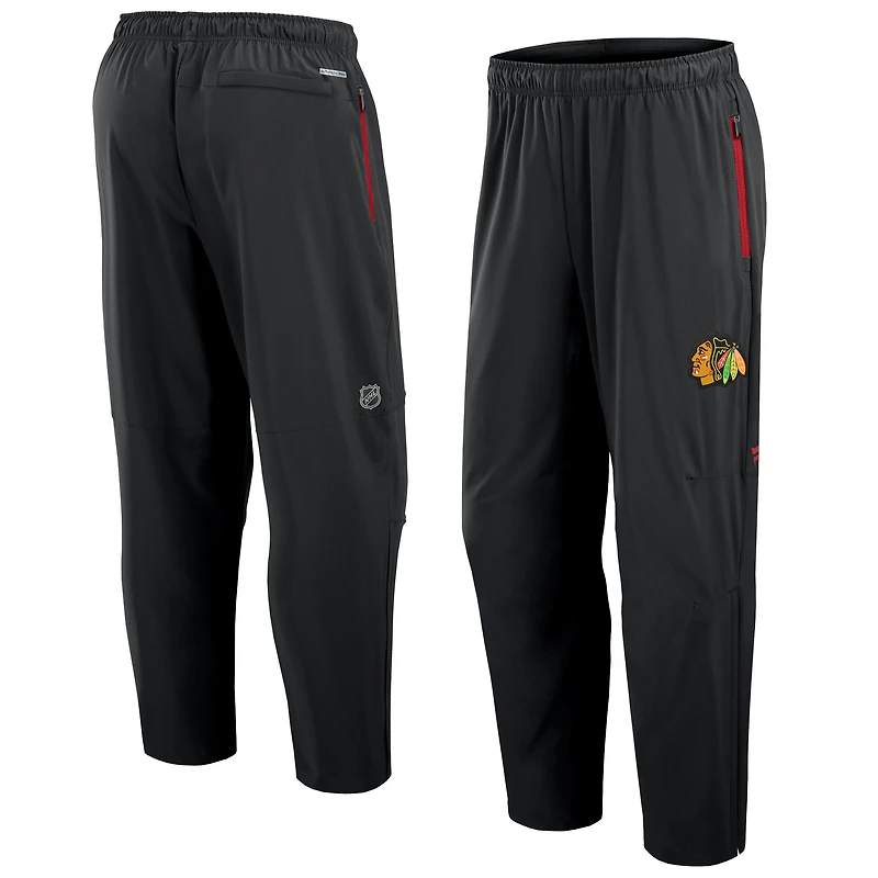 Men's Fanatics Black Chicago Blackhawks Authentic Pro Rink Coaches Pants