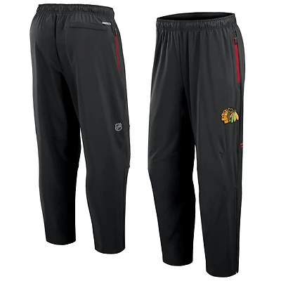 Men's Fanatics Black Chicago Blackhawks Authentic Pro Rink Coaches Pants
