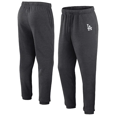 Men's Fanatics  Heather Charcoal Los Angeles Dodgers Fleece Jogger Pants
