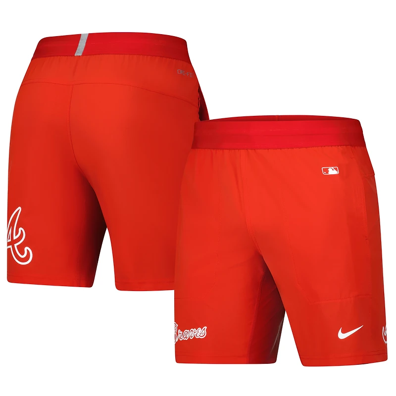 Men's Nike Red Atlanta Braves Early Work Dri-FIT Woven Shorts