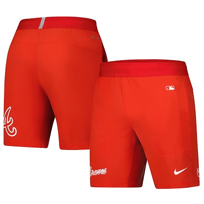 Men's Nike Red Atlanta Braves Early Work Dri-FIT Woven Shorts