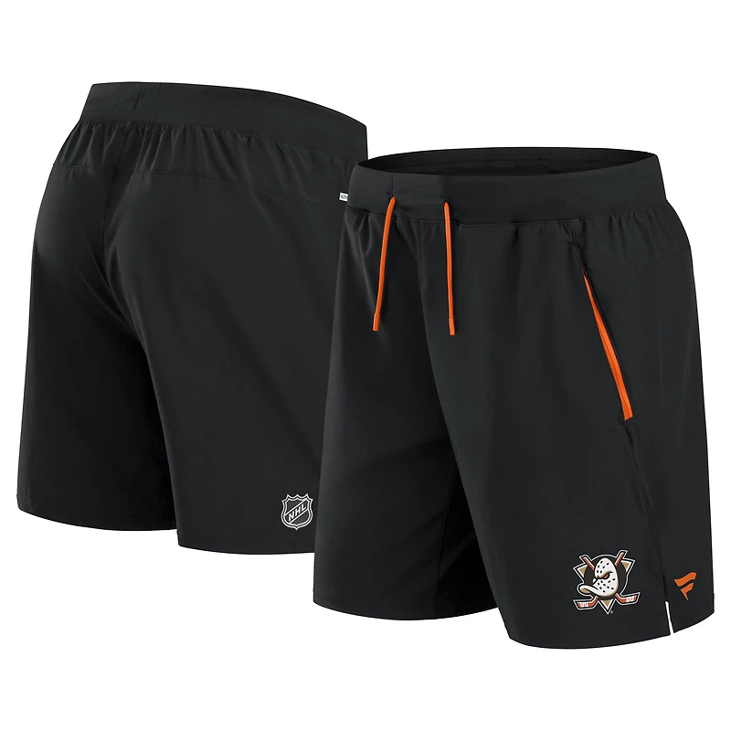 Men's Fanatics Black Anaheim Ducks Authentic Pro Rink Performance Shorts