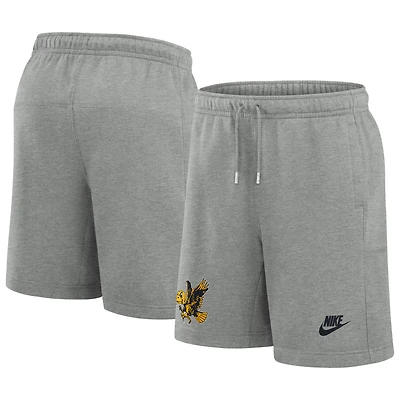 Men's Nike Heather Gray Iowa Hawkeyes Legacy Fleece Essential Shorts