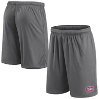 Men's Fanatics  Gray Montreal Canadiens Primary Logo Shorts