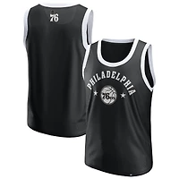 Men's Fanatics  Black Philadelphia 76ers Mesh Tank Top