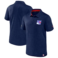 Men's Fanatics  Navy New York Rangers Authentic Pro Jacquard Polo