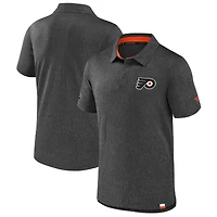 Men's Fanatics  Black Philadelphia Flyers Authentic Pro Jacquard Polo