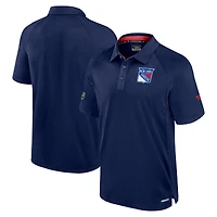 Men's Fanatics  Navy New York Rangers Authentic Pro Rink Raglan Polo
