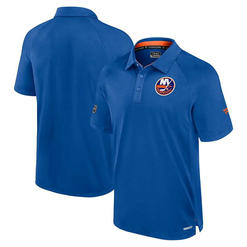 Men's Fanatics  Royal New York Islanders Authentic Pro Rink Raglan Polo
