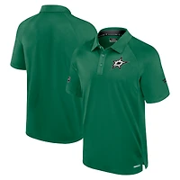 Men's Fanatics  Kelly Green Dallas Stars Authentic Pro Rink Raglan Polo