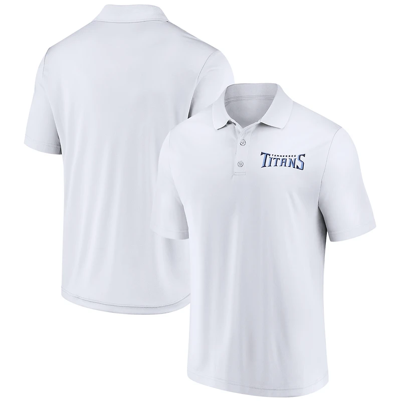 Men's Fanatics White Tennessee Titans Lockup Polo