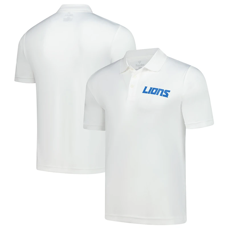 Men's Fanatics White Detroit Lions Polo