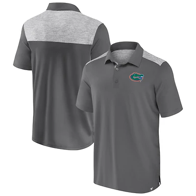 Men's Fanatics Gray Florida Gators Iconic Brushed Blocked Polo