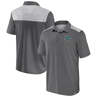 Men's Fanatics Gray Florida Gators Iconic Brushed Blocked Polo