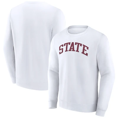 Men's Fanatics White Mississippi State Bulldogs Short Name Pullover Sweatshirt