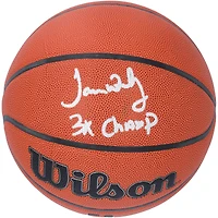 James Worthy Los Angeles Lakers Autographed Wilson Authentic Series Indoor/Outdoor Basketball with "3x Champ" Inscription
