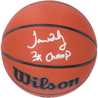 James Worthy Los Angeles Lakers Autographed Wilson Authentic Series Indoor/Outdoor Basketball with "3x Champ" Inscription
