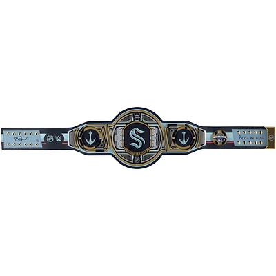 Matty Beniers Seattle Kraken Autographed WWE Legacy Title Belt with "Release the Kraken" Inscription - Limited Edition #5/5