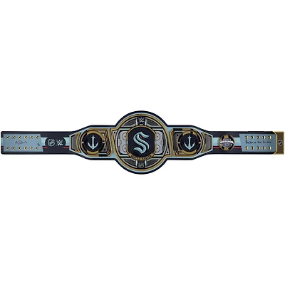 Matty Beniers Seattle Kraken Autographed WWE Legacy Title Belt with "Release the Kraken" Inscription