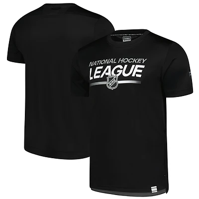 Men's Fanatics  Black NHL-Logo Authentic Pro Tech T-Shirt