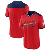 Men's Fanatics  Red/Navy St. Louis Cardinals Walk-Off V-Neck T-Shirt