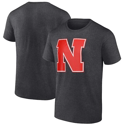 Men's  Heather Charcoal Nebraska Huskers Basic T-Shirt