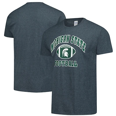 Men's Heather Charcoal Michigan State Spartans Logo T-Shirt