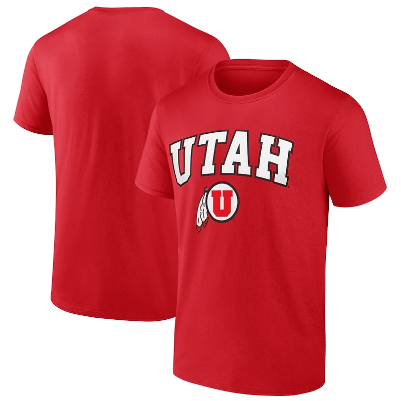 Men's Red Utah Utes Basic Arch T-Shirt